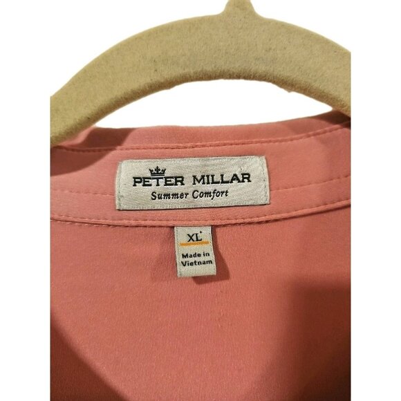 Peter Millar Summer Comfort Men’s Performance Golf Polo Blush Pink XL Classic - Picture 4 of 9